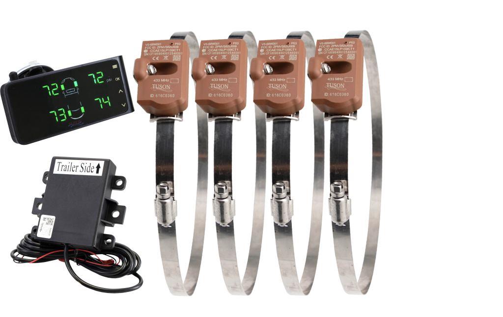 Internal Tuson TPMS with (4) Sensor Cradle Steel Band Kit for 12 ‐ 17.5" Rims (TPMS4W-ST12)